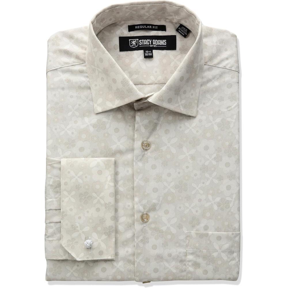 image:imageStacy Adams Mens BigTall Floral Dress ShirtKhaki
