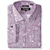 Stacy Adams Men’s Big & Tall Paisley Classic Fit Dress Shirt(Purple)
