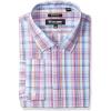 Stacy Adams Men’s Big and Tall Bold Plaid Classic Fit Dress Shirt(Multi)