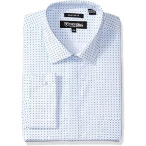 Stacy Adams Men’s Big and Tall Two Tone Dot Classic Fit Dress Shirt(Blue)
