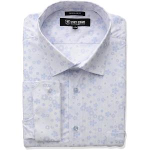 Stacy Adams Men’s Big-Tall Floral Dress Shirt(Blue)