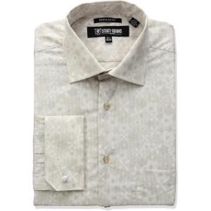 Stacy Adams Men’s Big-Tall Floral Dress Shirt(Khaki)