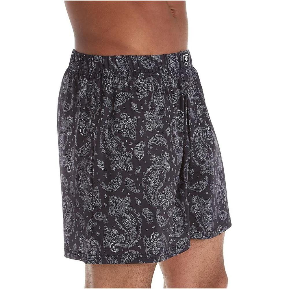 image:imageSTACY ADAMS Mens Big and Tall Boxer ShortBlack Paisley