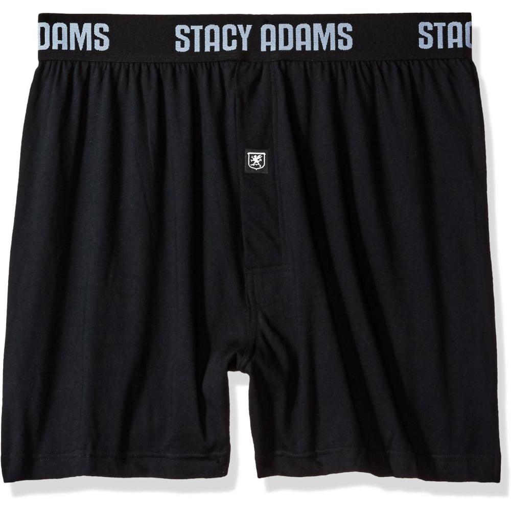 image:imageStacy Adams Mens 4pack Cotton Loose BoxerBlack