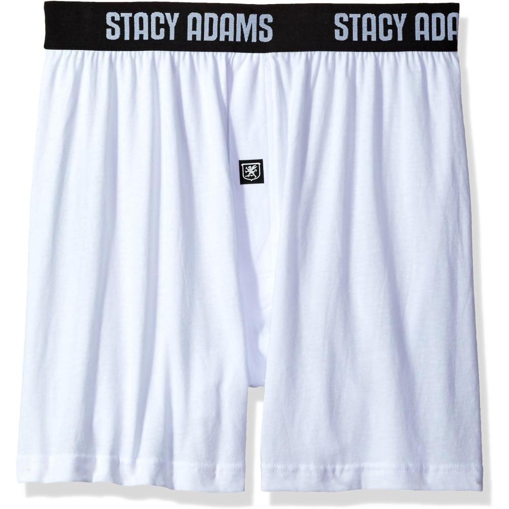 image:imageStacy Adams Mens 4pack Cotton Loose BoxerWhite