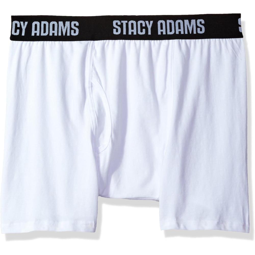 image:imageStacy Adams Mens 4pack Stretch Cotton Boxer BriefWhite