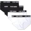 Stacy Adams Men’s Tall 4pack Cotton Brief, Big Sizes(White/Black)