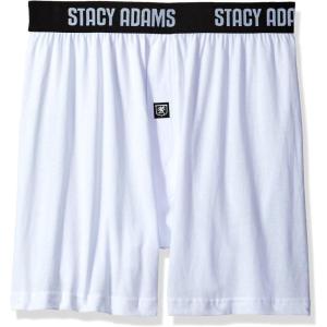 Stacy Adams Men’s 4pack Cotton Loose Boxer(White)