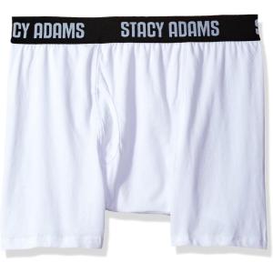 Stacy Adams Men’s 4pack Stretch Cotton Boxer Brief(White)