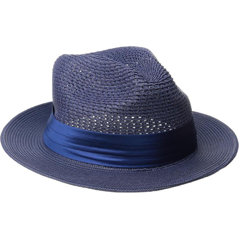image:imageSTACY ADAMS Mens Paper Milan Pinch Front FedoraBlue